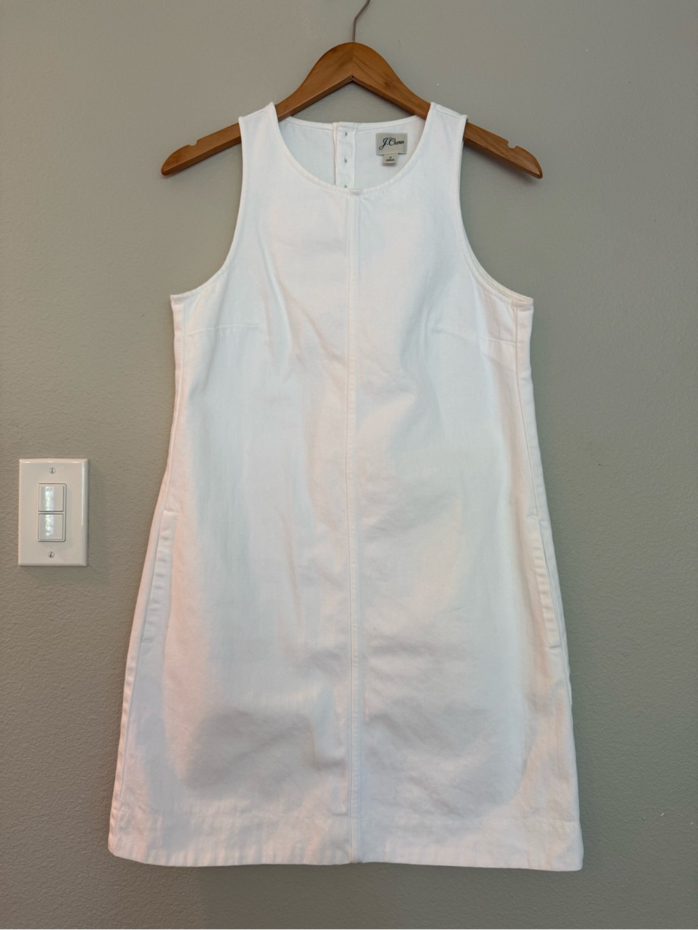 J. Crew White A-Line Mini Dress Size 2